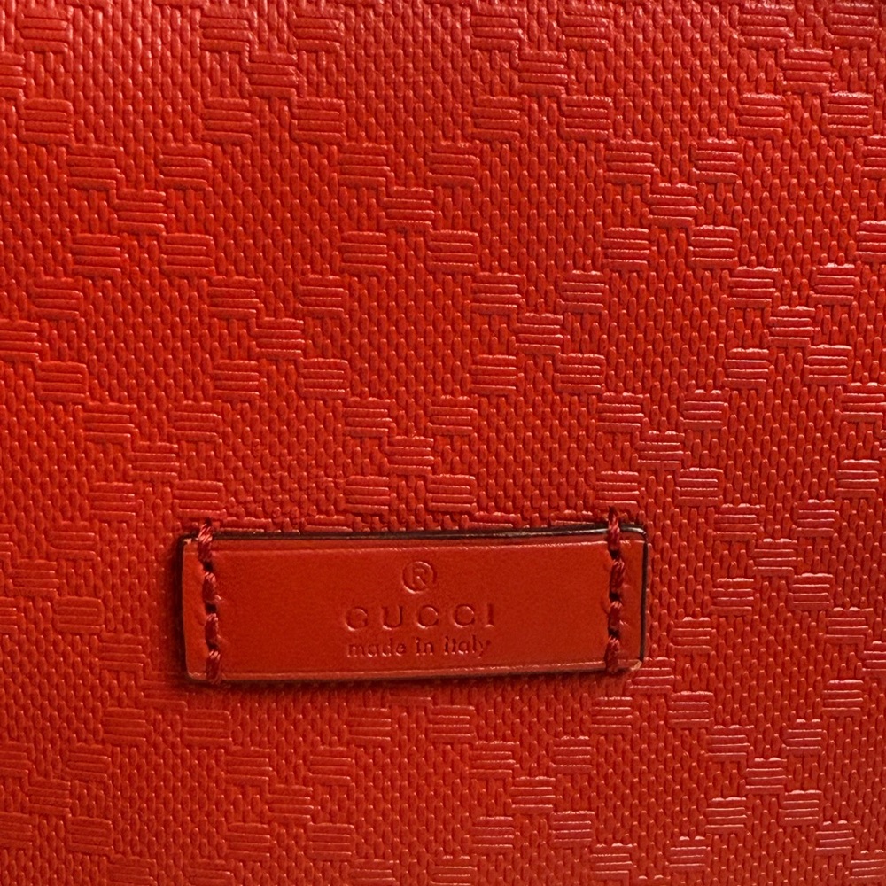 Gucci ❤️🔥EUC Diamante RED Leather Bucket Bag Crossbody Bag - Picture 10 of 13